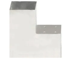 Stulpo sujungimas, 101x101mm, galvanizuotas metalas, L formos