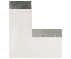 Stulpo sujungimas, 71x71mm, galvanizuotas metalas, L formos