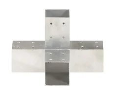 Stulpo sujungimas, 71x71mm, galvanizuotas metalas, X formos