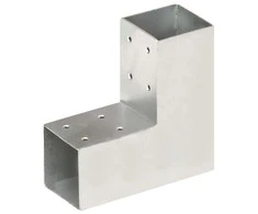 Stulpo sujungimas, 71x71mm, galvanizuotas metalas, L formos