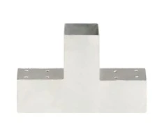 Stulpo sujungimas, 71x71mm, galvanizuotas metalas, T formos