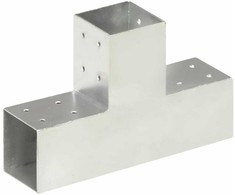 Stulpo sujungimas, 81x81mm, galvanizuotas metalas, T formos