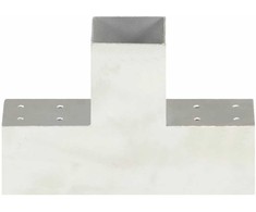 Stulpo sujungimas, 81x81mm, galvanizuotas metalas, T formos