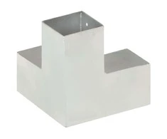 Stulpo sujungimas, 81x81mm, galvanizuotas metalas, Y formos