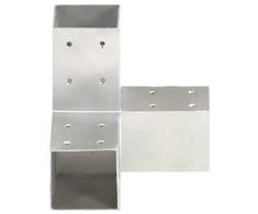 Stulpo sujungimas, 81x81mm, galvanizuotas metalas, Y formos
