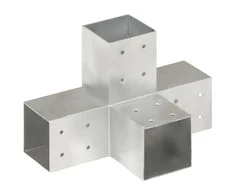Stulpo sujungimas, 81x81mm, galvanizuotas metalas, X formos