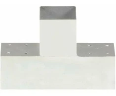 Stulpo sujungimas, 91x91mm, galvanizuotas metalas, T formos