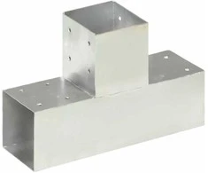 Stulpo sujungimas, 91x91mm, galvanizuotas metalas, T formos
