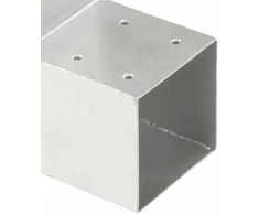 Stulpo sujungimas, 91x91mm, galvanizuotas metalas, L formos