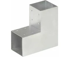 Stulpo sujungimas, 91x91mm, galvanizuotas metalas, L formos