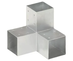 Stulpo sujungimas, 91x91mm, galvanizuotas metalas, Y formos