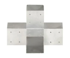 Stulpo sujungimas, 91x91mm, galvanizuotas metalas, X formos