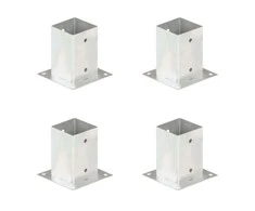 Stulpų pagrindai, 4vnt., galvanizuotas metalas, 91mm