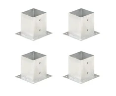 Stulpų pagrindai, 4vnt., galvanizuotas metalas, 121mm