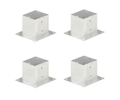 Stulpų pagrindai, 4vnt., galvanizuotas metalas, 141mm
