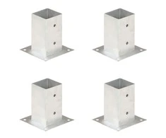 Stulpų pagrindai, 4vnt., galvanizuotas metalas, 81mm