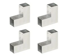 Stulpų sujungimai, 4vnt., 71x71mm, metalas, L formos