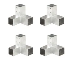 Stulpų sujungimai, 4vnt., 71x71mm, metalas, Y formos