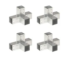 Stulpų sujungimai, 4vnt., 71x71mm, metalas, X formos