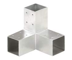 Stulpų sujungimai, 4vnt., 71x71mm, metalas, Y formos