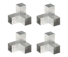 Stulpų sujungimai, 4vnt., 81x81mm, metalas, Y formos