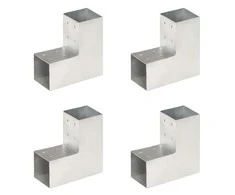 Stulpų sujungimai, 4vnt., 81x81mm, metalas, L formos