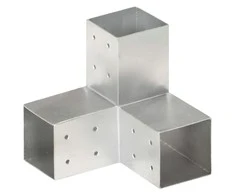 Stulpų sujungimai, 4vnt., 81x81mm, metalas, Y formos