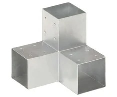 Stulpų sujungimai, 4vnt., 91x91mm, metalas, Y formos