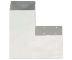 Stulpų sujungimai, 4vnt., 91x91mm, metalas, L formos