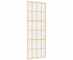 Stumdomos durys, auksinės, 76x205cm, ESG stiklas ir aliuminis