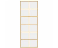 Stumdomos durys, auksinės, 76x205cm, ESG stiklas ir aliuminis