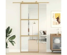 Stumdomos durys, auksinės, 76x205cm, ESG stiklas ir aliuminis
