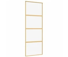 Stumdomos durys, auksinės, 76x205cm, ESG stiklas ir aliuminis