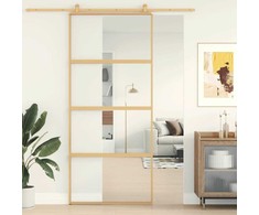 Stumdomos durys, auksinės, 90x205cm, ESG stiklas ir aliuminis
