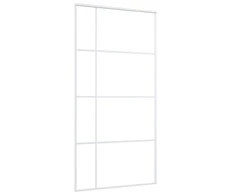 Stumdomos durys, baltos, 102,5x205cm, ESG stiklas ir aliuminis