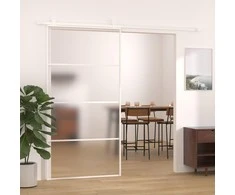Stumdomos durys, baltos, 102,5x205cm, ESG stiklas ir aliuminis