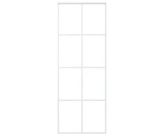 Stumdomos durys, baltos, 76x205cm, ESG stiklas ir aliuminis