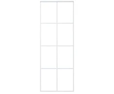 Stumdomos durys, baltos, 76x205cm, ESG stiklas ir aliuminis