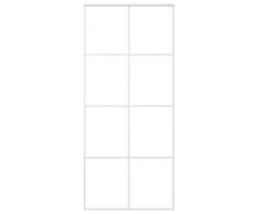 Stumdomos durys, baltos, 90x205cm, ESG stiklas ir aliuminis