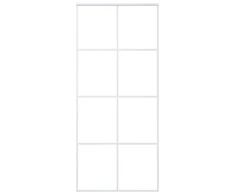 Stumdomos durys, baltos, 90x205cm, ESG stiklas ir aliuminis