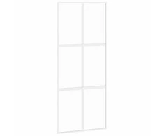 Stumdomos durys, baltos, 90x205cm, grūdintas stiklas/aliuminis