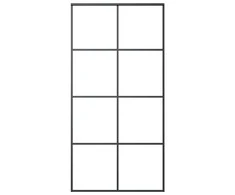 Stumdomos durys, juodos, 102,5x205cm, ESG stiklas ir aliuminis
