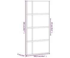Stumdomos durys, juodos, 102,5x205cm, stiklas ir aliuminis