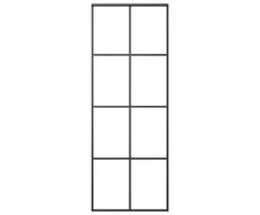 Stumdomos durys, juodos, 76x205cm, ESG stiklas ir aliuminis