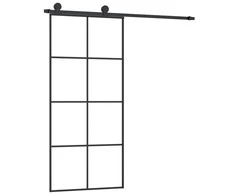 Stumdomos durys su įrangos rinkiniu, 90x205cm, ESG ir aliuminis