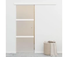 Stumdomos durys su stabdikliais, 76x205cm, stiklas ir aliuminis