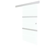 Stumdomos durys su stabdikliais, 90x205cm, stiklas ir aliuminis