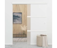 Stumdomos durys su stabdikliais, 90x205cm, stiklas ir aliuminis