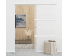 Stumdomos durys su stabdikliais, 90x205cm, stiklas ir aliuminis