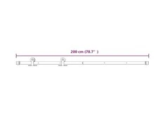 Stumdomų durų įrangos rinkinys, baltos spalvos, 183cm, plienas